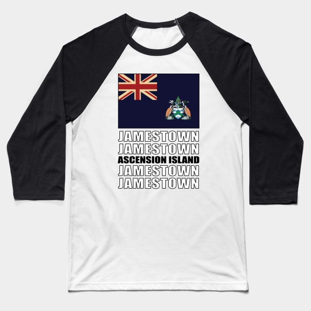 Flag of Ascension Island Baseball T-Shirt by KewaleeTee